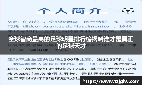 全球智商最高的足球明星排行榜揭晓谁才是真正的足球天才